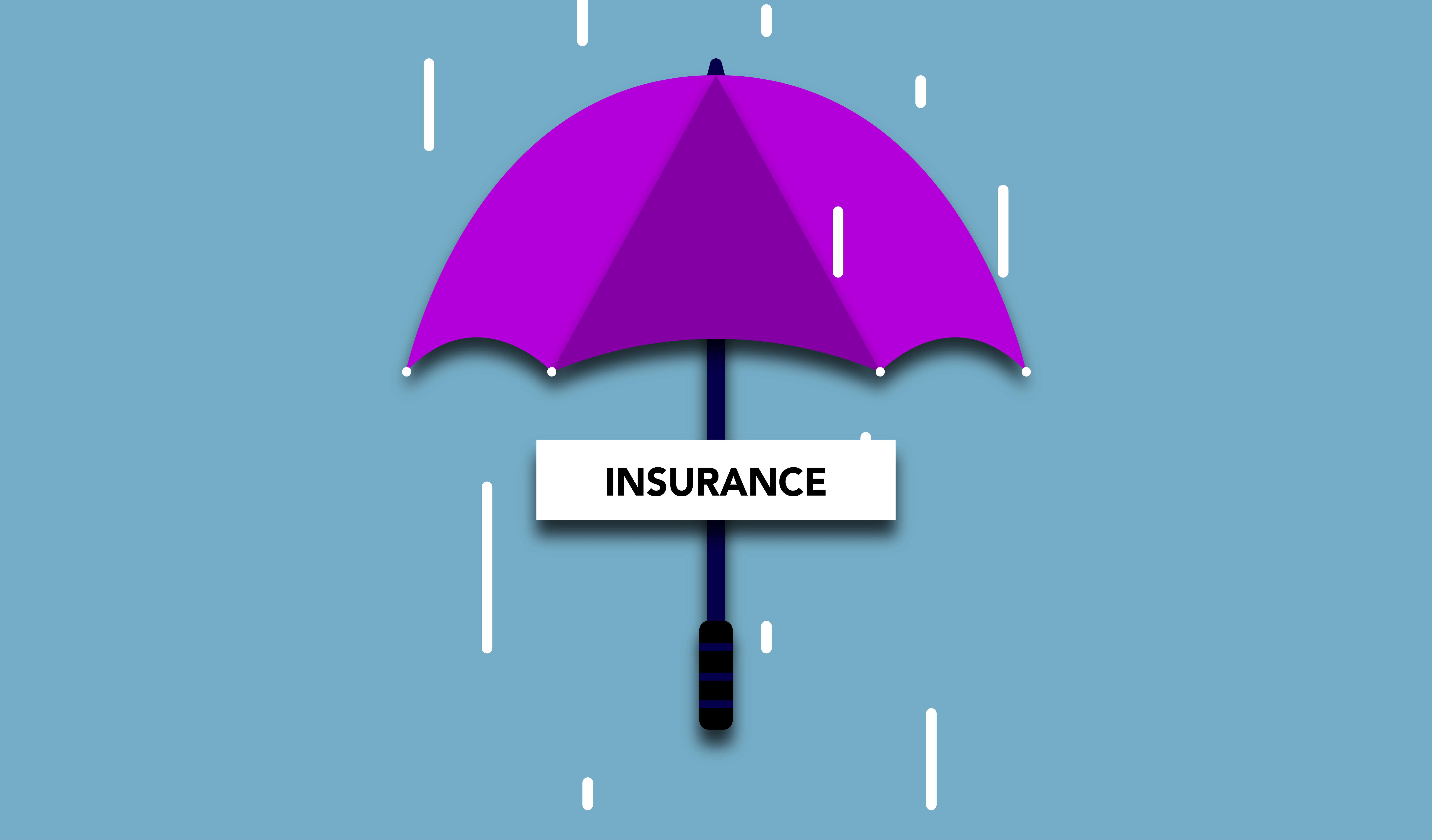 umbrella with a word insurance
